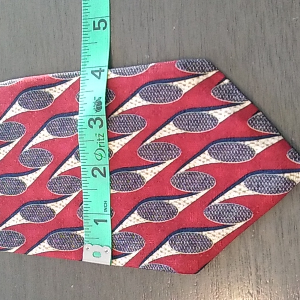 Albert Nipon Vintage Red Silk Necktie - image 6